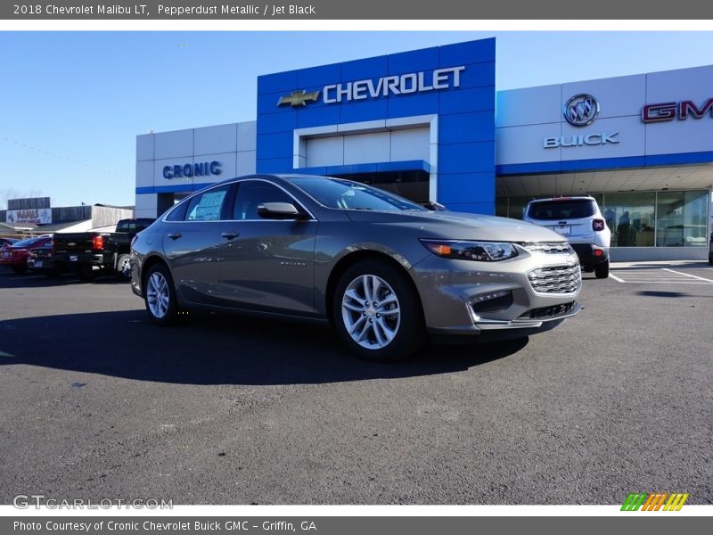 Pepperdust Metallic / Jet Black 2018 Chevrolet Malibu LT