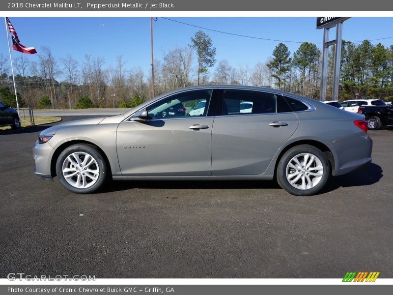 Pepperdust Metallic / Jet Black 2018 Chevrolet Malibu LT