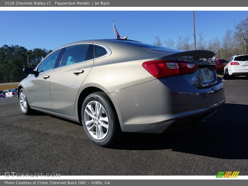 Pepperdust Metallic / Jet Black 2018 Chevrolet Malibu LT