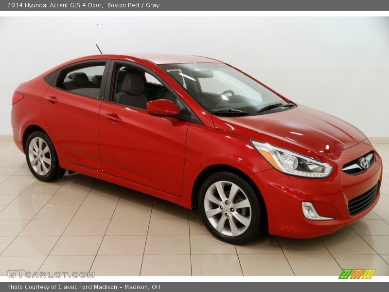 Boston Red / Gray 2014 Hyundai Accent GLS 4 Door