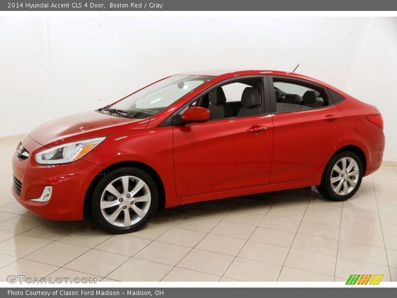 Boston Red / Gray 2014 Hyundai Accent GLS 4 Door