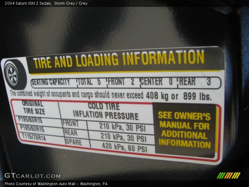 Storm Grey / Grey 2004 Saturn ION 2 Sedan