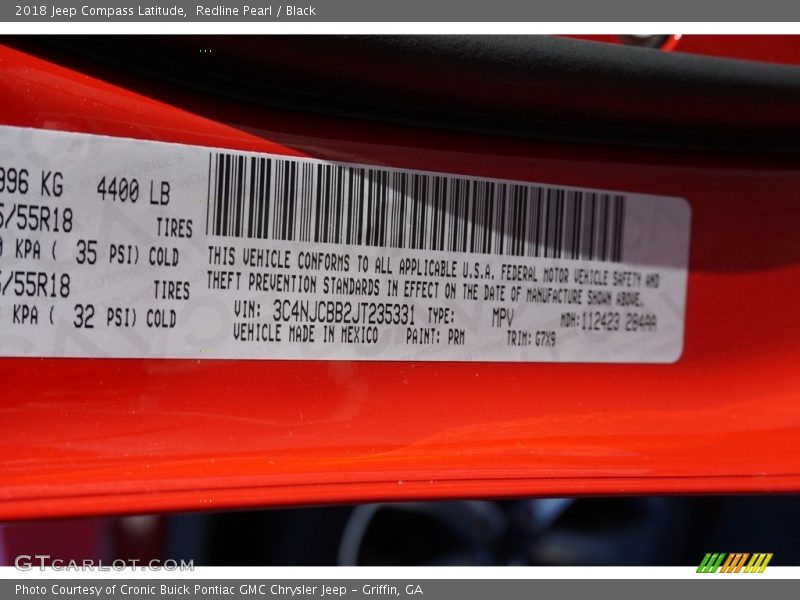 Redline Pearl / Black 2018 Jeep Compass Latitude