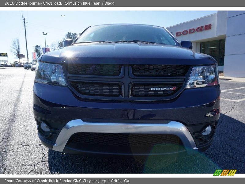 Contusion Blue Pearl / Black 2018 Dodge Journey Crossroad