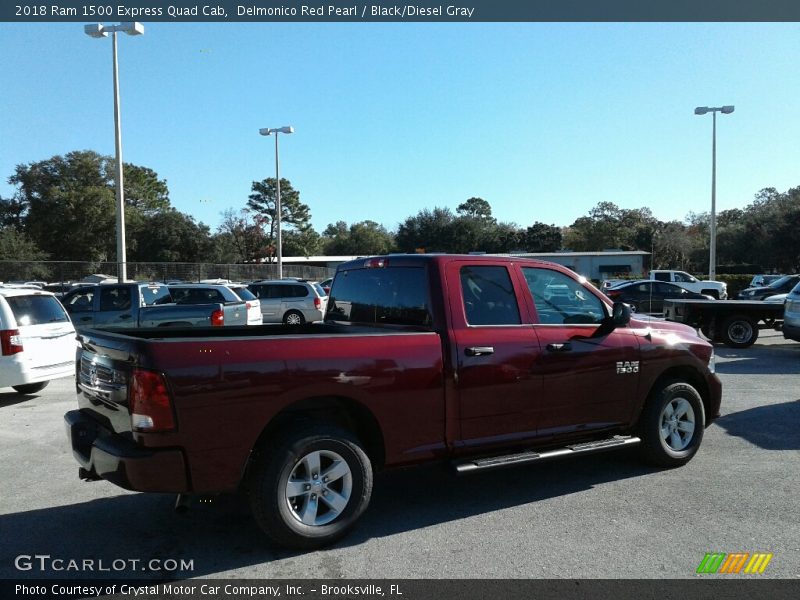 Delmonico Red Pearl / Black/Diesel Gray 2018 Ram 1500 Express Quad Cab