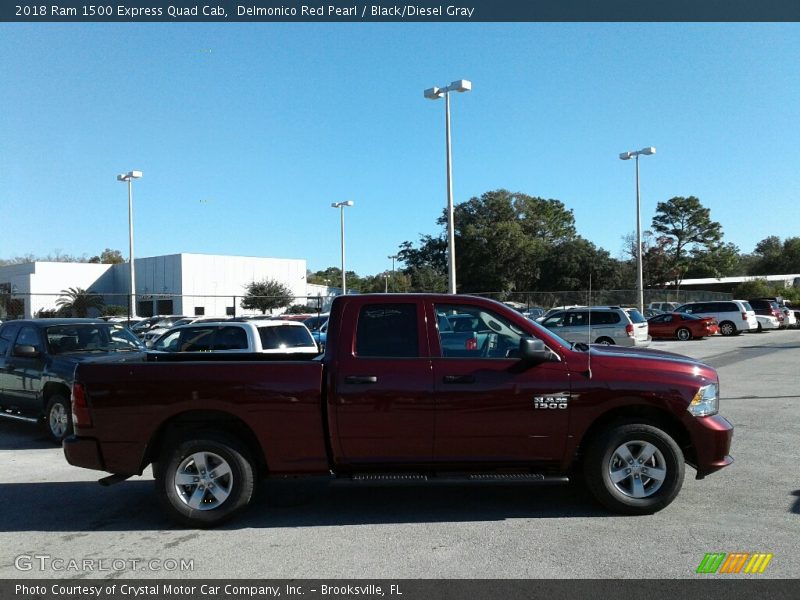 Delmonico Red Pearl / Black/Diesel Gray 2018 Ram 1500 Express Quad Cab