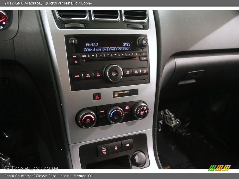 Quicksilver Metallic / Ebony 2012 GMC Acadia SL