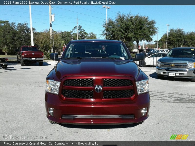 Delmonico Red Pearl / Black/Diesel Gray 2018 Ram 1500 Express Quad Cab