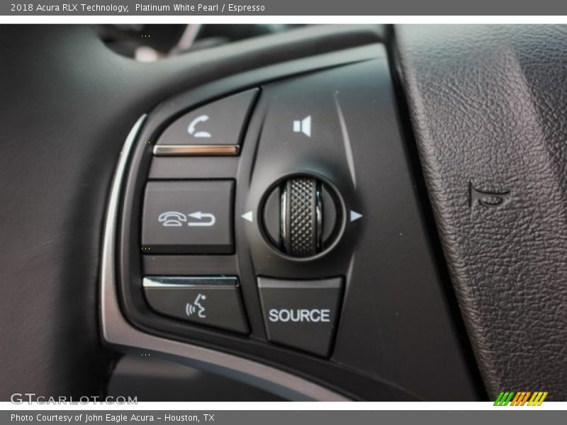 Platinum White Pearl / Espresso 2018 Acura RLX Technology