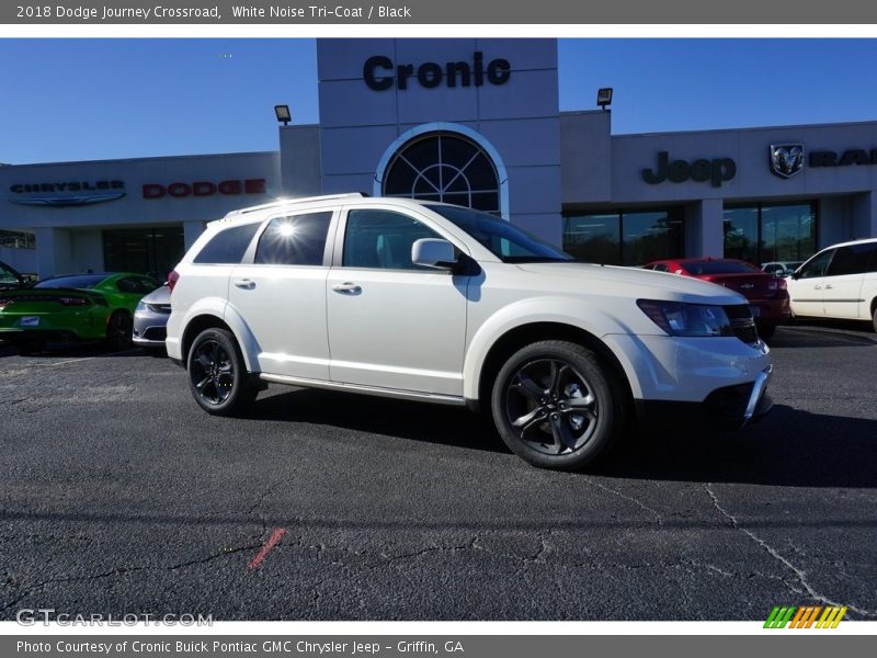 White Noise Tri-Coat / Black 2018 Dodge Journey Crossroad