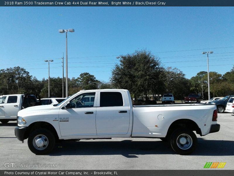 Bright White / Black/Diesel Gray 2018 Ram 3500 Tradesman Crew Cab 4x4 Dual Rear Wheel