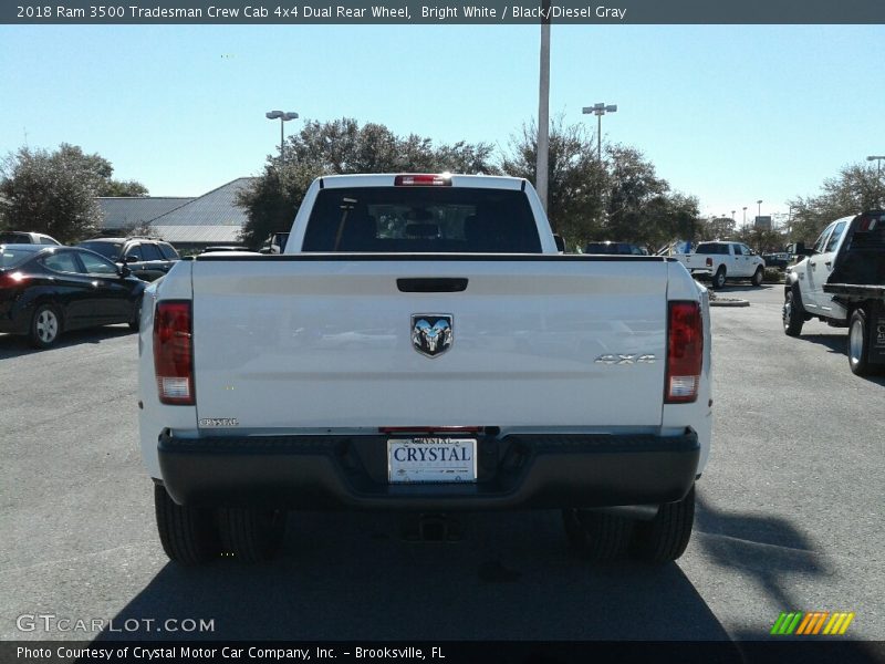 Bright White / Black/Diesel Gray 2018 Ram 3500 Tradesman Crew Cab 4x4 Dual Rear Wheel