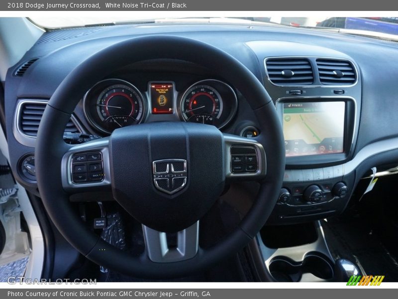 White Noise Tri-Coat / Black 2018 Dodge Journey Crossroad