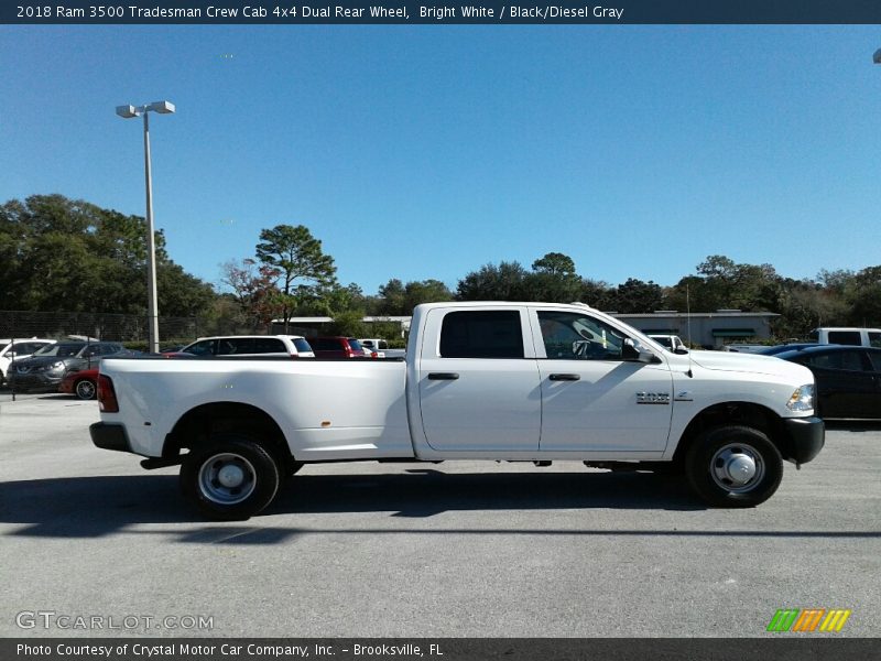Bright White / Black/Diesel Gray 2018 Ram 3500 Tradesman Crew Cab 4x4 Dual Rear Wheel