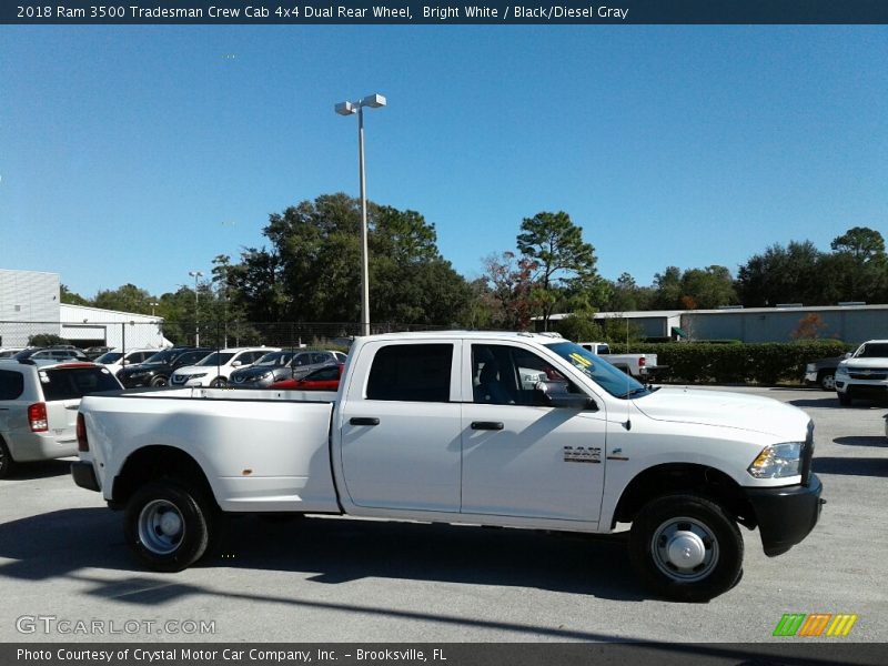 Bright White / Black/Diesel Gray 2018 Ram 3500 Tradesman Crew Cab 4x4 Dual Rear Wheel