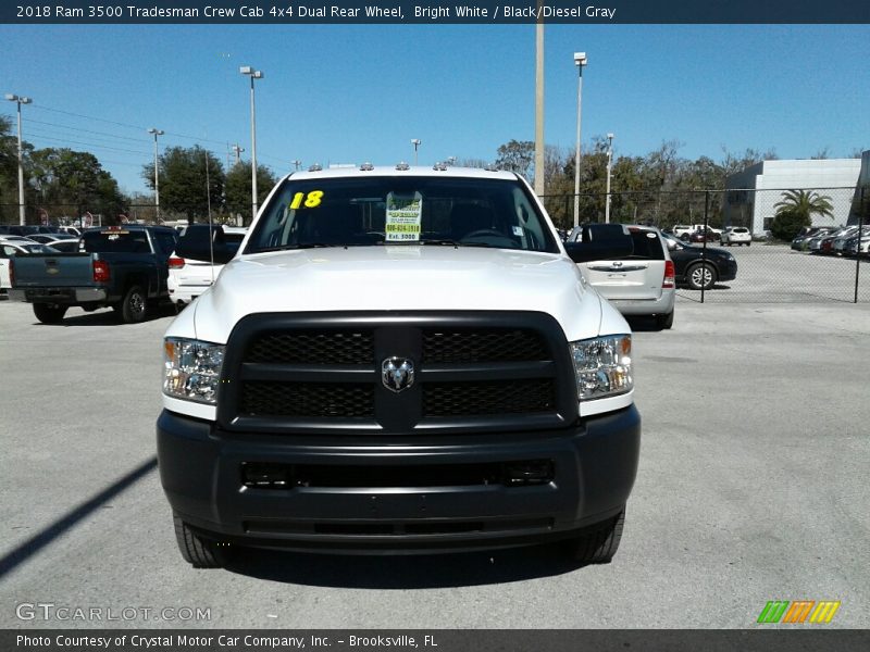 Bright White / Black/Diesel Gray 2018 Ram 3500 Tradesman Crew Cab 4x4 Dual Rear Wheel