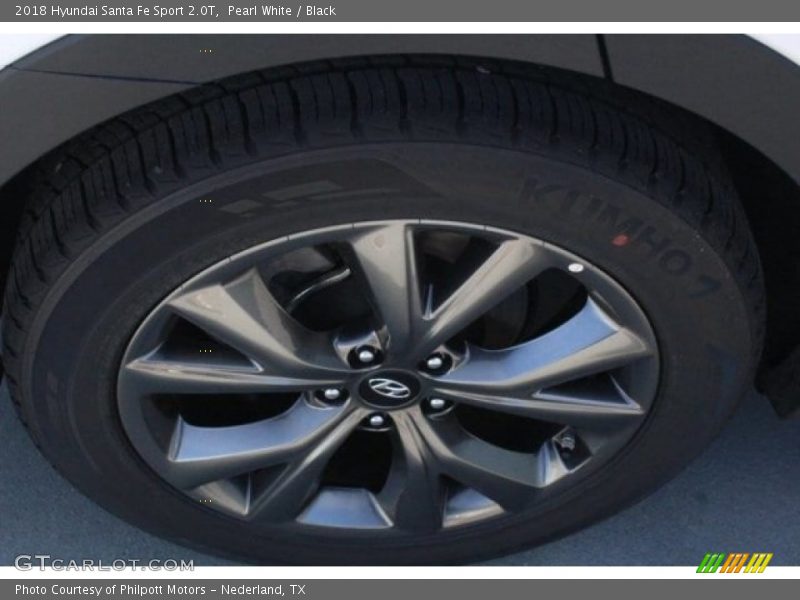 Pearl White / Black 2018 Hyundai Santa Fe Sport 2.0T