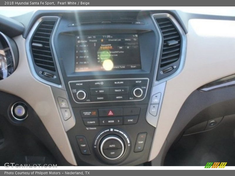 Pearl White / Beige 2018 Hyundai Santa Fe Sport