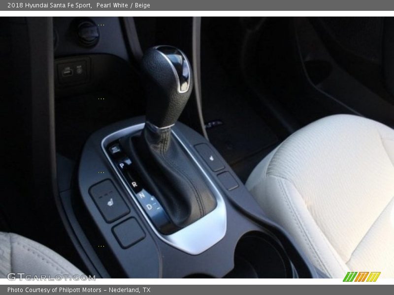 Pearl White / Beige 2018 Hyundai Santa Fe Sport