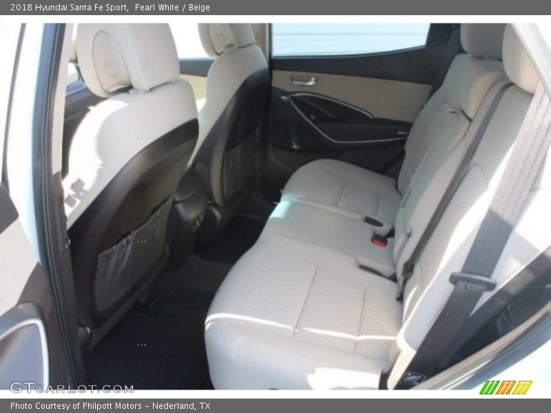Pearl White / Beige 2018 Hyundai Santa Fe Sport