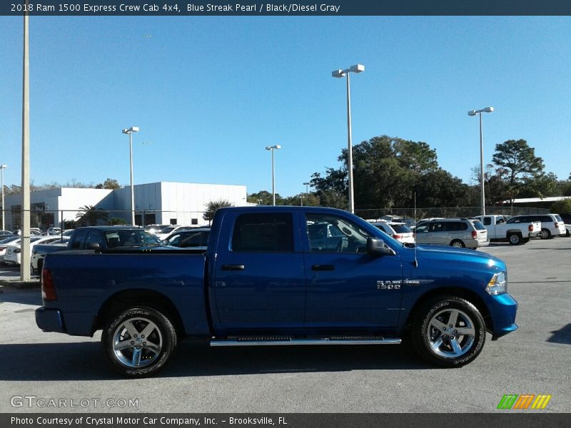 Blue Streak Pearl / Black/Diesel Gray 2018 Ram 1500 Express Crew Cab 4x4