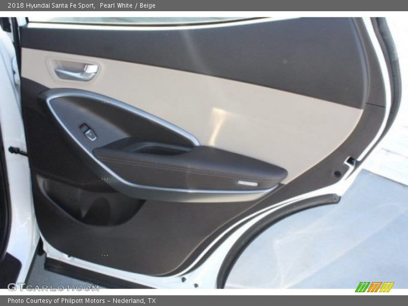 Pearl White / Beige 2018 Hyundai Santa Fe Sport