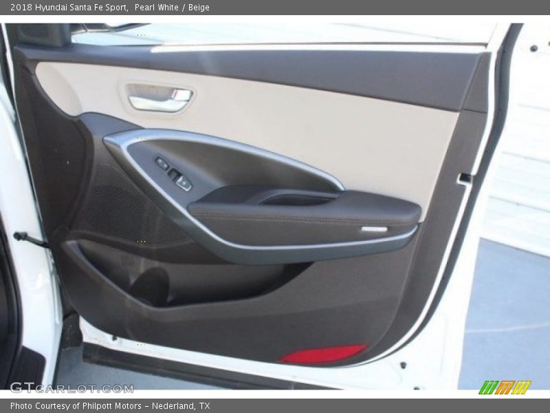 Pearl White / Beige 2018 Hyundai Santa Fe Sport