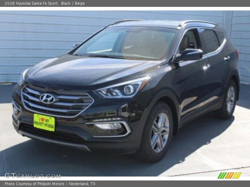 Black / Beige 2018 Hyundai Santa Fe Sport