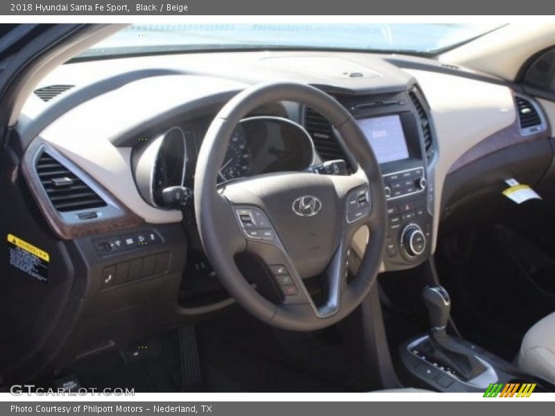 Black / Beige 2018 Hyundai Santa Fe Sport
