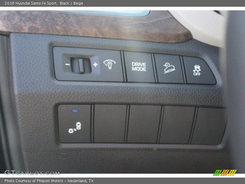 Black / Beige 2018 Hyundai Santa Fe Sport