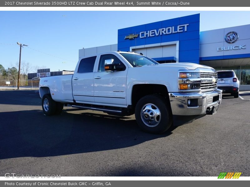 Summit White / Cocoa/­Dune 2017 Chevrolet Silverado 3500HD LTZ Crew Cab Dual Rear Wheel 4x4