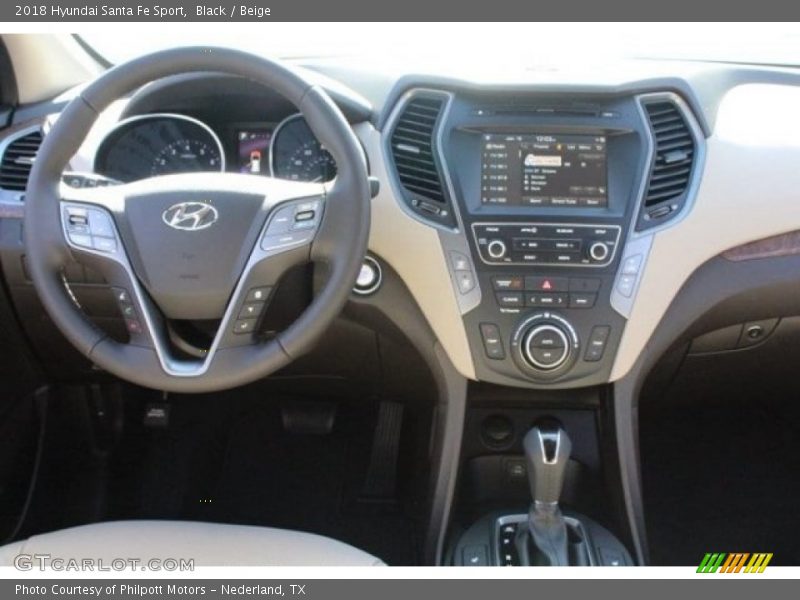 Black / Beige 2018 Hyundai Santa Fe Sport