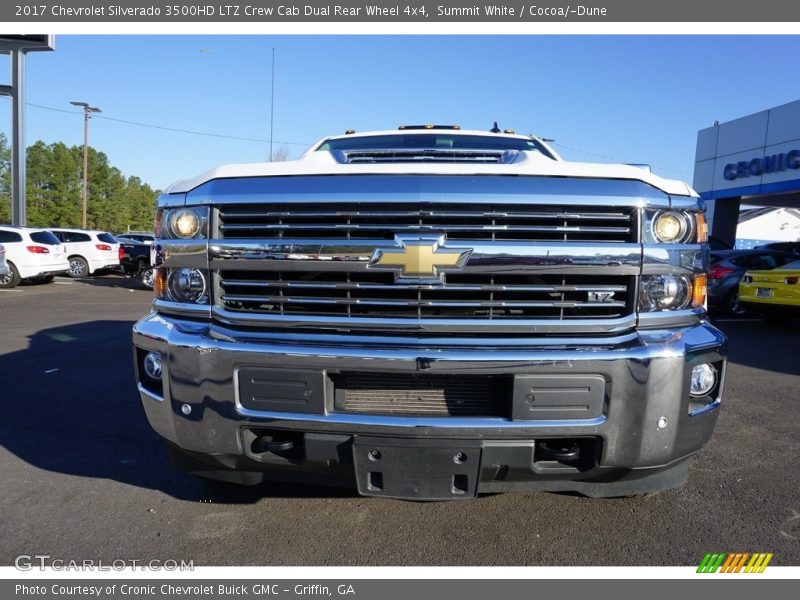 Summit White / Cocoa/­Dune 2017 Chevrolet Silverado 3500HD LTZ Crew Cab Dual Rear Wheel 4x4