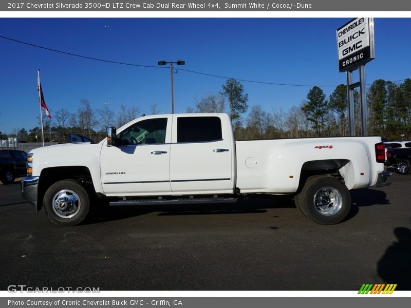Summit White / Cocoa/­Dune 2017 Chevrolet Silverado 3500HD LTZ Crew Cab Dual Rear Wheel 4x4
