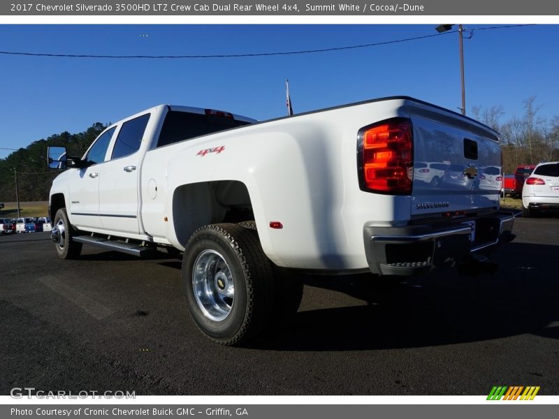 Summit White / Cocoa/­Dune 2017 Chevrolet Silverado 3500HD LTZ Crew Cab Dual Rear Wheel 4x4