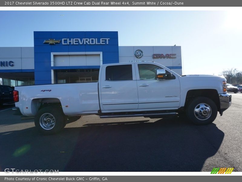 Summit White / Cocoa/­Dune 2017 Chevrolet Silverado 3500HD LTZ Crew Cab Dual Rear Wheel 4x4