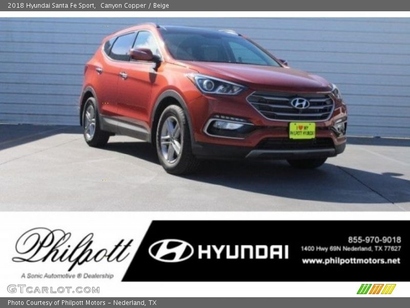 Canyon Copper / Beige 2018 Hyundai Santa Fe Sport