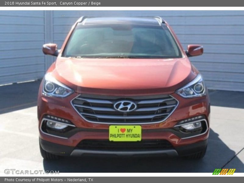 Canyon Copper / Beige 2018 Hyundai Santa Fe Sport