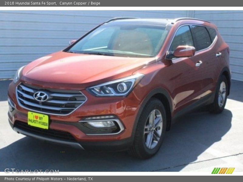 Canyon Copper / Beige 2018 Hyundai Santa Fe Sport