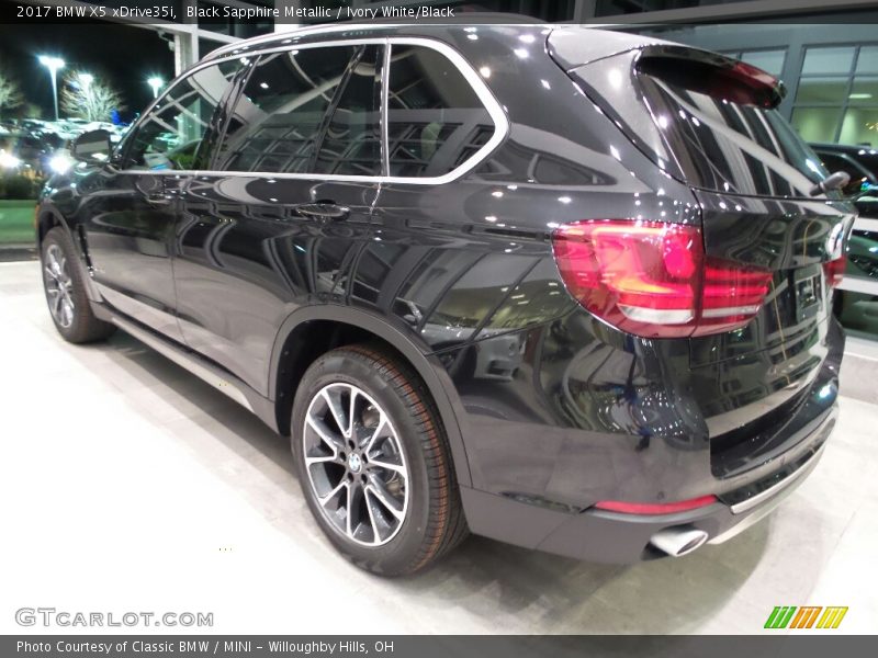 Black Sapphire Metallic / Ivory White/Black 2017 BMW X5 xDrive35i