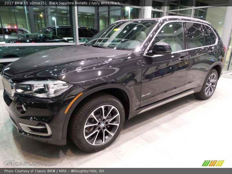 Black Sapphire Metallic / Ivory White/Black 2017 BMW X5 xDrive35i