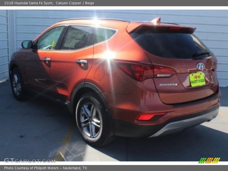 Canyon Copper / Beige 2018 Hyundai Santa Fe Sport