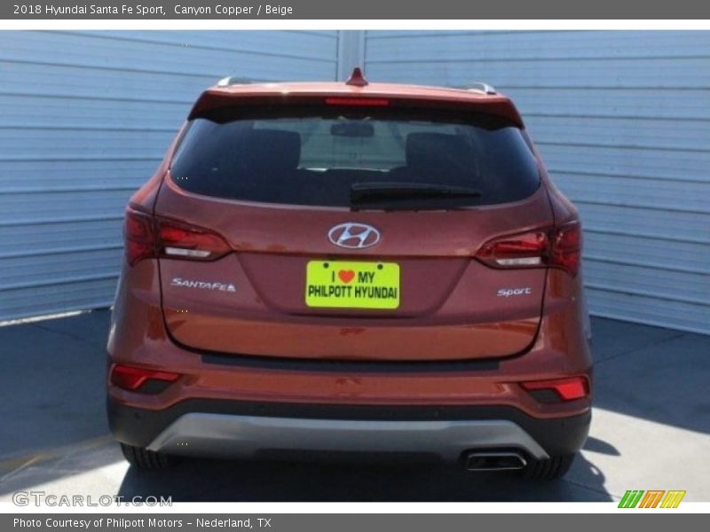 Canyon Copper / Beige 2018 Hyundai Santa Fe Sport