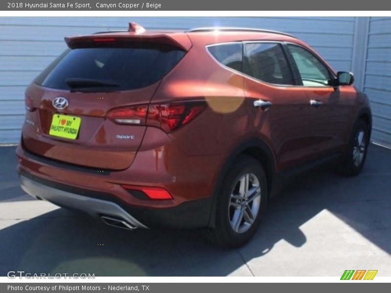 Canyon Copper / Beige 2018 Hyundai Santa Fe Sport