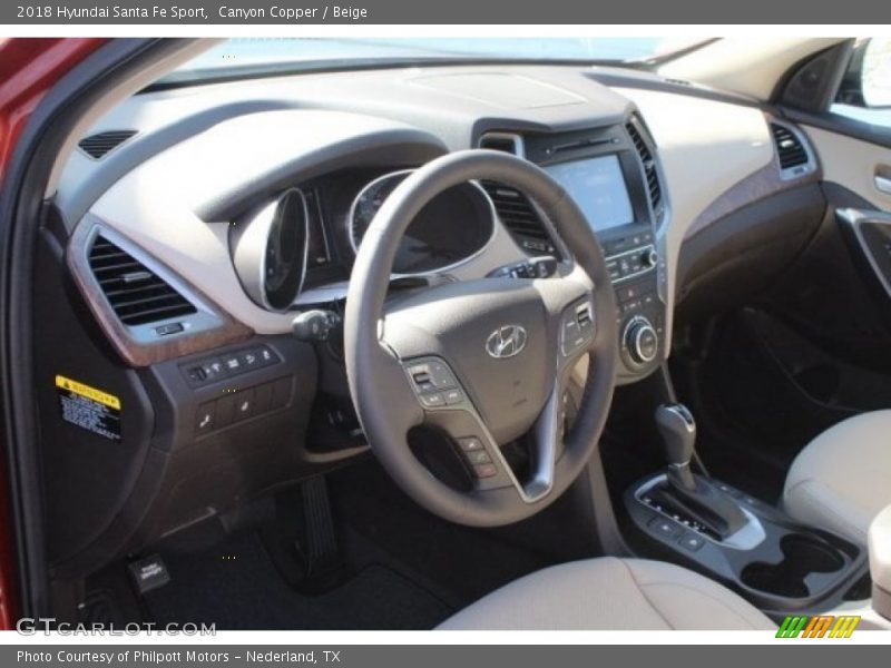 Canyon Copper / Beige 2018 Hyundai Santa Fe Sport
