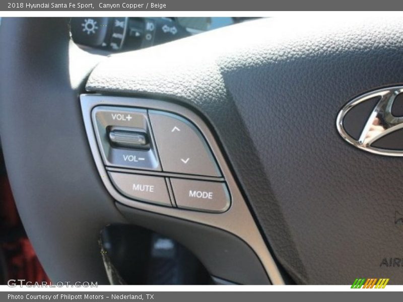 Canyon Copper / Beige 2018 Hyundai Santa Fe Sport