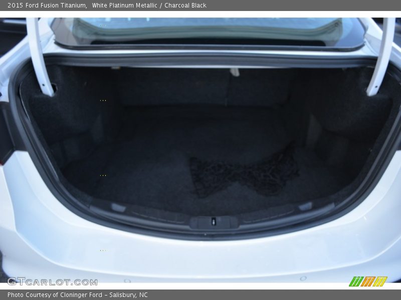 White Platinum Metallic / Charcoal Black 2015 Ford Fusion Titanium