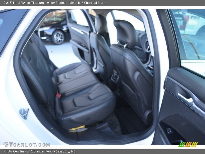 White Platinum Metallic / Charcoal Black 2015 Ford Fusion Titanium