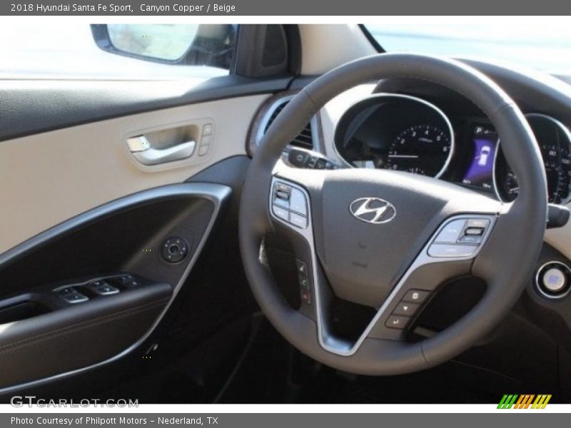 Canyon Copper / Beige 2018 Hyundai Santa Fe Sport