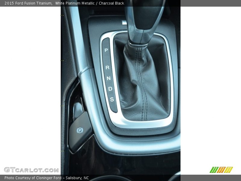 White Platinum Metallic / Charcoal Black 2015 Ford Fusion Titanium